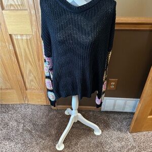 Wanna B Me Black Knit Sweater